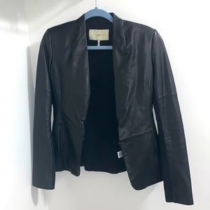 Black leather jacket/blazer